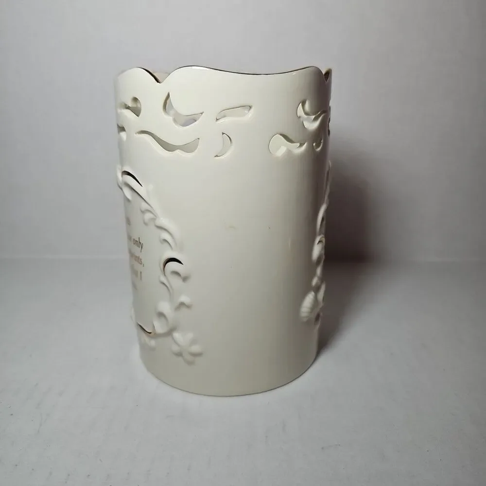 Lenox Footprints Fine Ivory China Votive Candleholder 1998